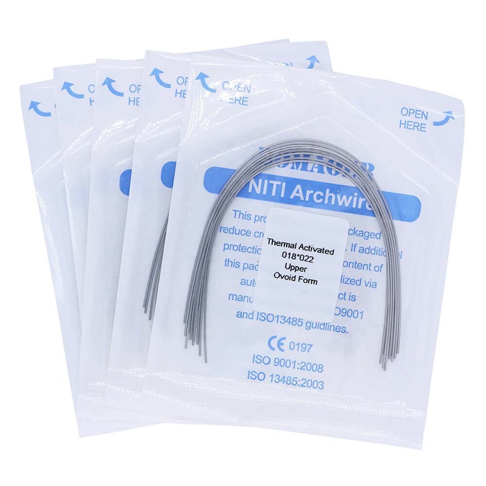 Dental Orthodontic Niti Arch Wire 18x22 Thermal Activated Upper Rectangular
