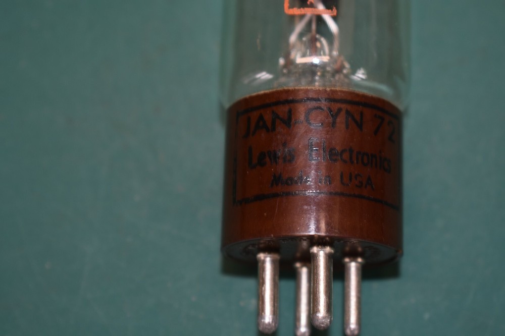 Lewis Electronics JAN-CYN-72 Power Rectifier Vacuum Tube Tested