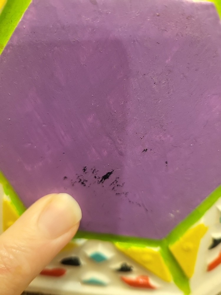 Handmade Hand Painted Coloful Hexagon Trivet