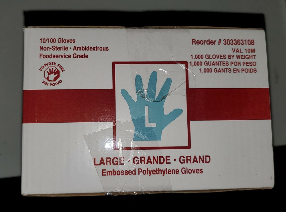 ValuGards polyethylene gloves Large