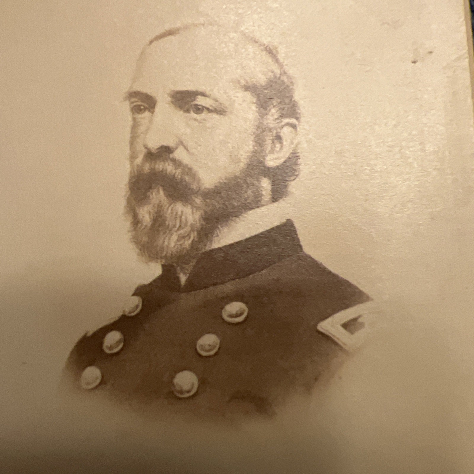 Civil War CDV Union General George Meade, Unmarked Back