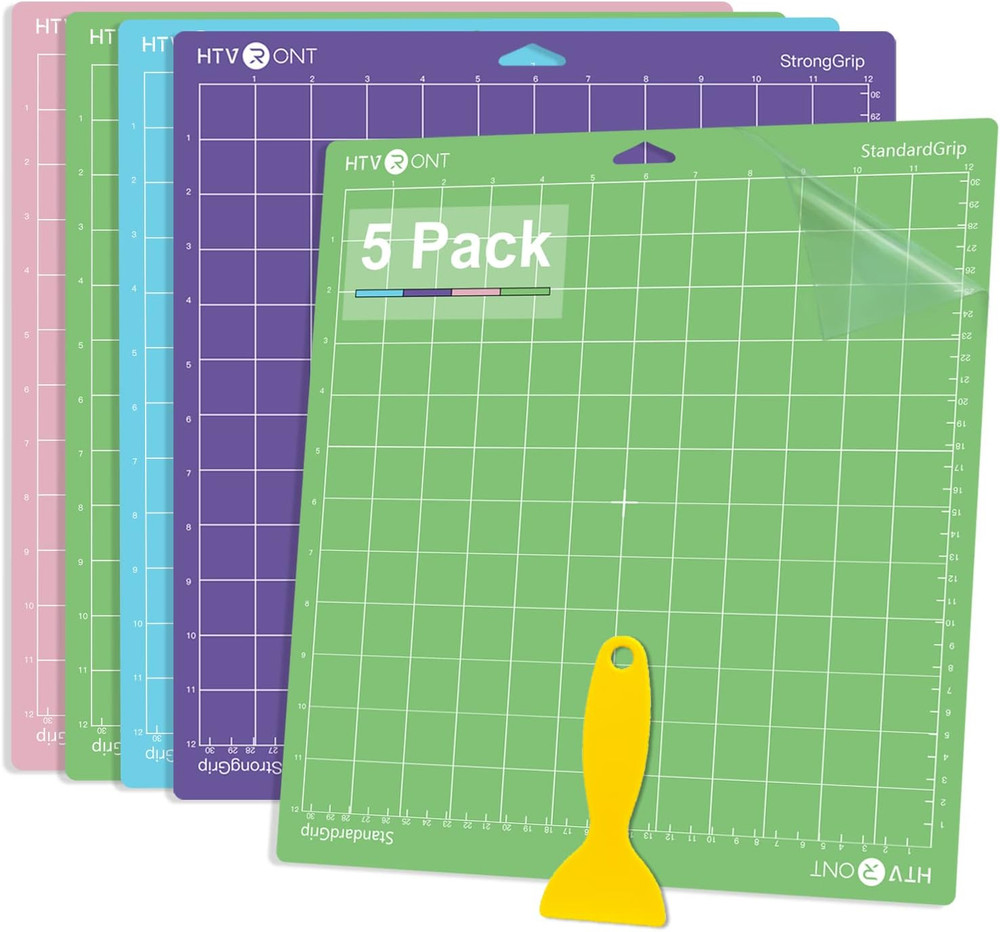 Cutting Mat, 5 Pack Cutting Mat 12X12(Standard, Light, Strong, Fabricgrip) Compa