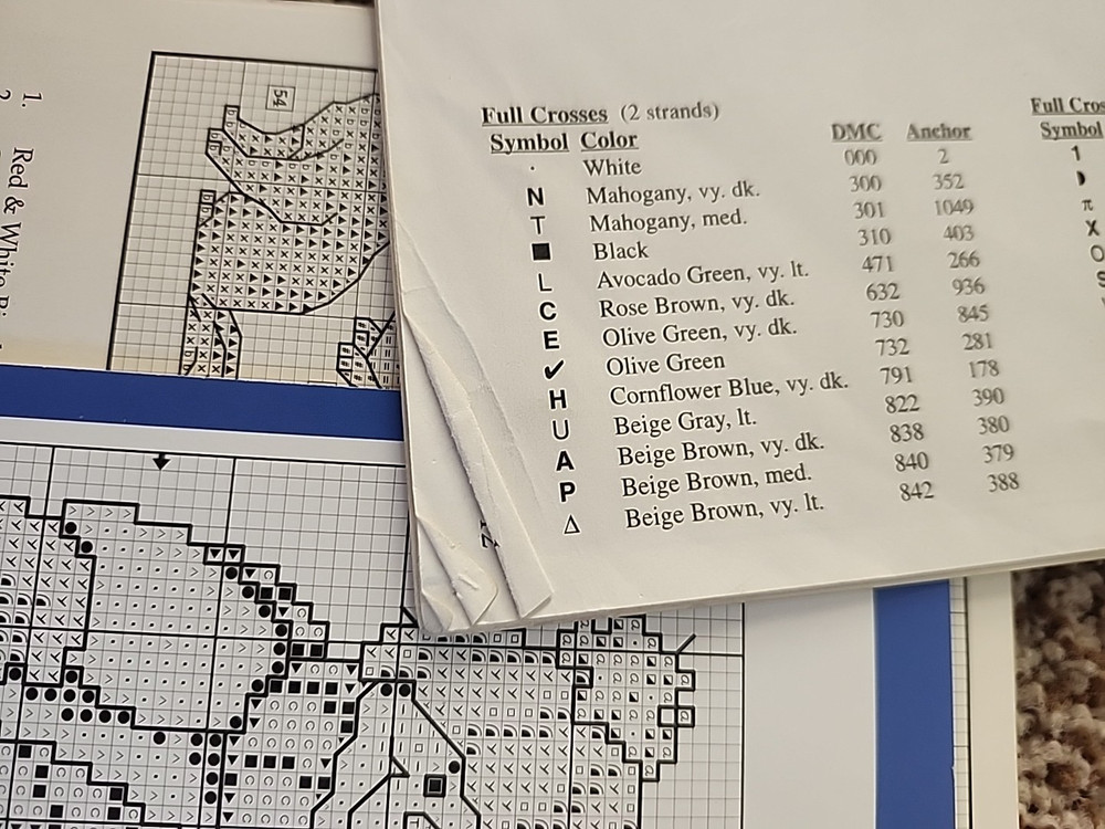7 Jeanette Crew Designs Counted Cross Stitch Pattern Leaflets