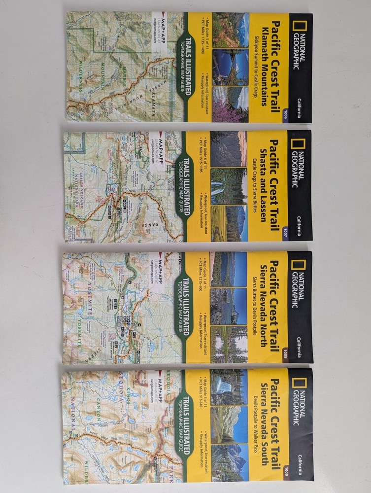 Pacific Crest Trail Maps National Geographic Complete PCT Topo Map Pack Bundle