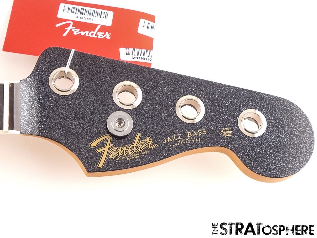 Fender Ltd. Gold Foil Jazz J Bass BODY & NECK Alder Ebony Black Sparkle