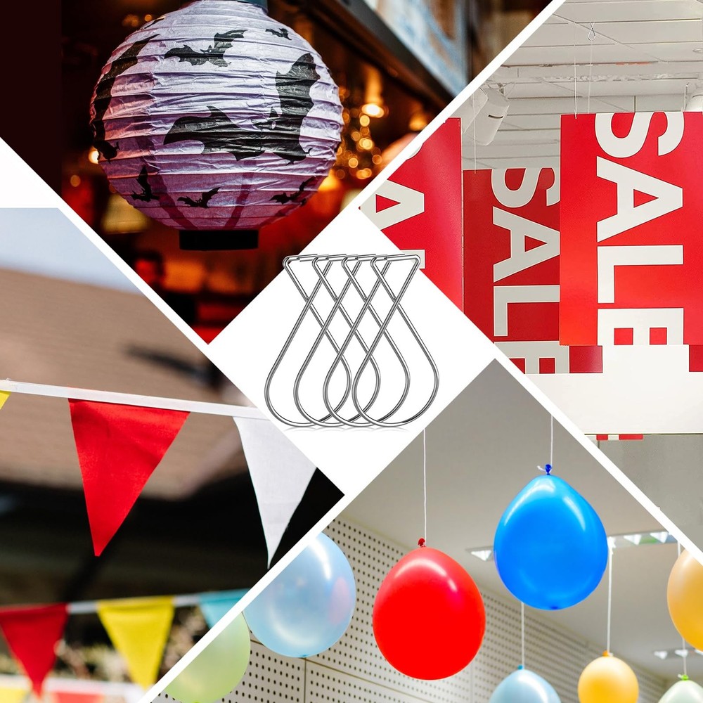 90 Pack Ceiling Hook Clips Drop Ceiling Hooks Grid Ceiling Hanging Hooks Clips