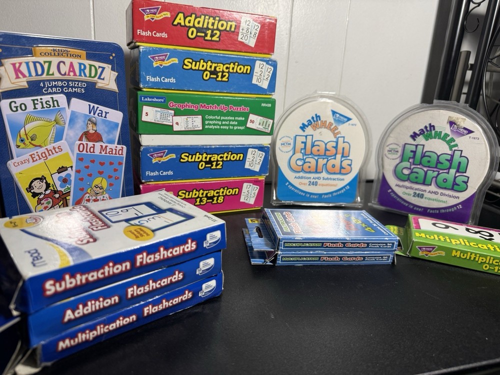 Math Wheel Flash Card Bundle Addition Subtraction Multiplication Division