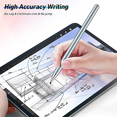 Stylus Pens for Touch Screen, 4 Pack Disc Universal Black/White/Grey/Rosegold