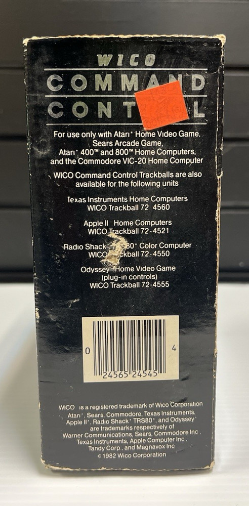 Wico Command Control Trackball Atari And Commodore Original Box preowned