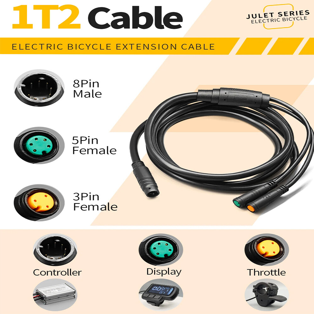 Electric Bike 1T4/1T5 Waterproof Cable Controller E-Bike Cable Conversion ACUS