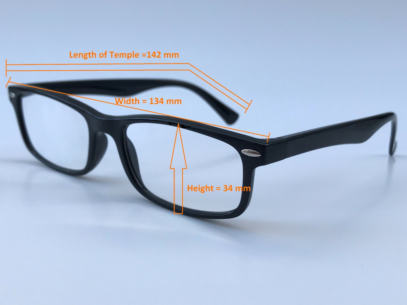 NEARSIGHTED GLASSES for SEEING DISTANCE black MYOPIA MINUS POWER -0.50 to -10.0