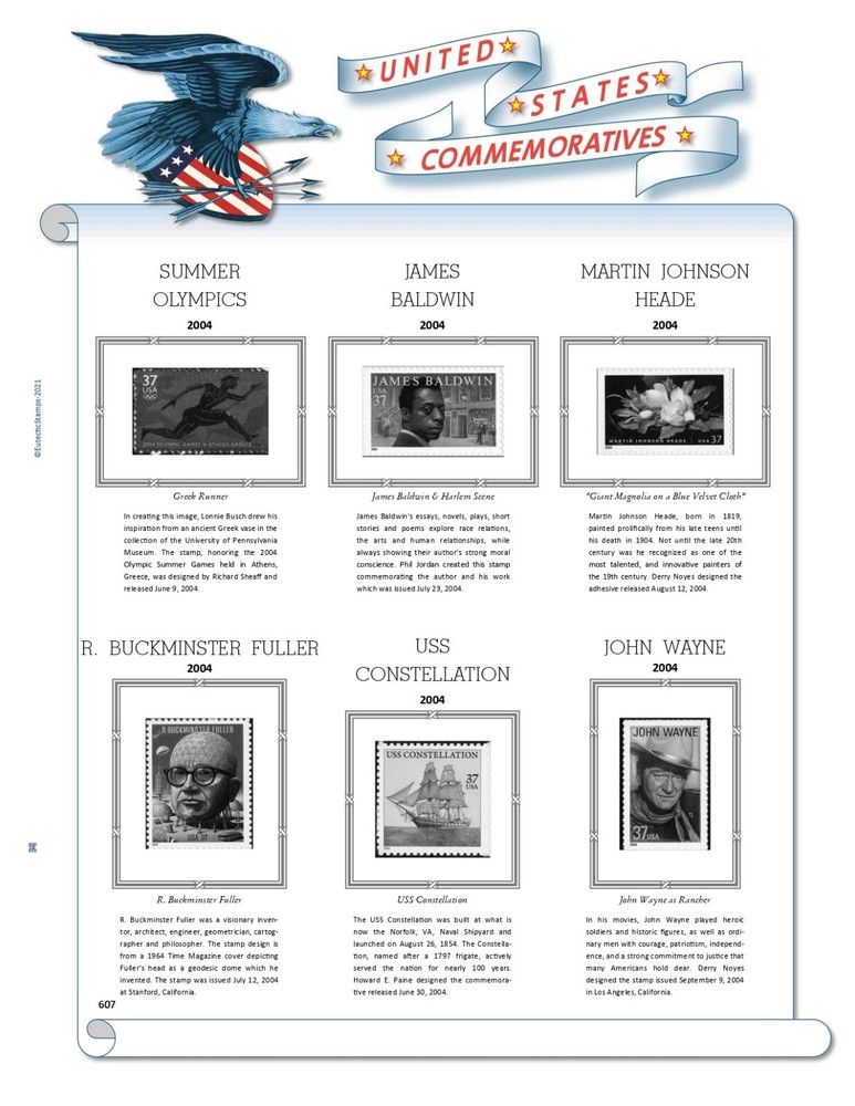 2004 U.S. Commemorative Singles COMPLETE Supplement (White Ace Alternative)