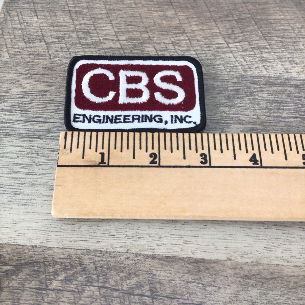 Vintage CBS ENGINEERING, INC. Embroidered Patch Advertisement NOS