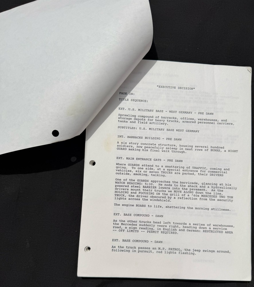 Executive Decision Screenplay Written by Jim & John Thomas 3rd Draft April 1990
