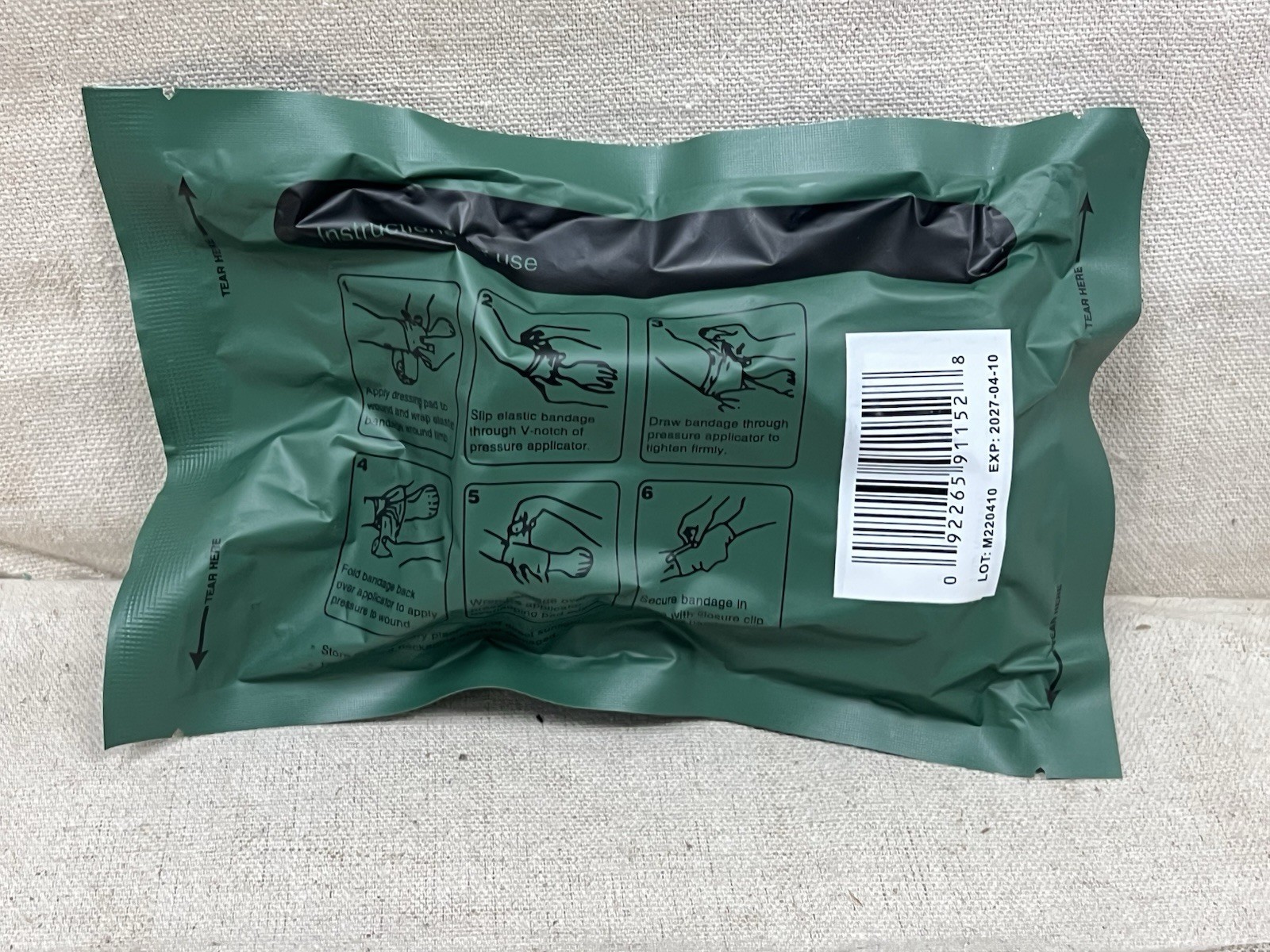 12 Pack 4” Israeli-Style Emergency Trauma Bandage Dressing Exp. 2027