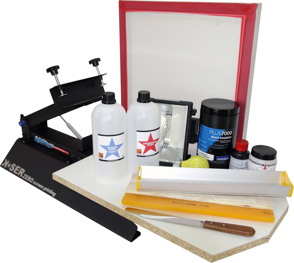 Screen Printing T-shirt press | Frame Squeegee Emulsion Exposure set machine kit
