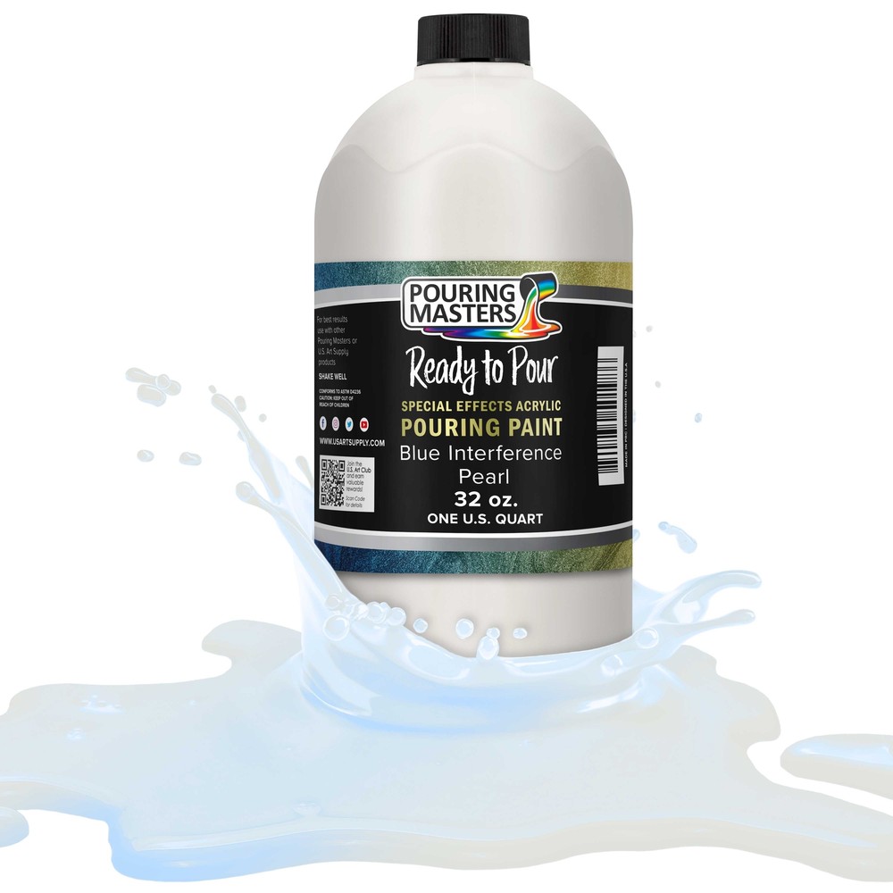 Blue Interference Pearl Special Effects Pouring Paint - Quart Bottle