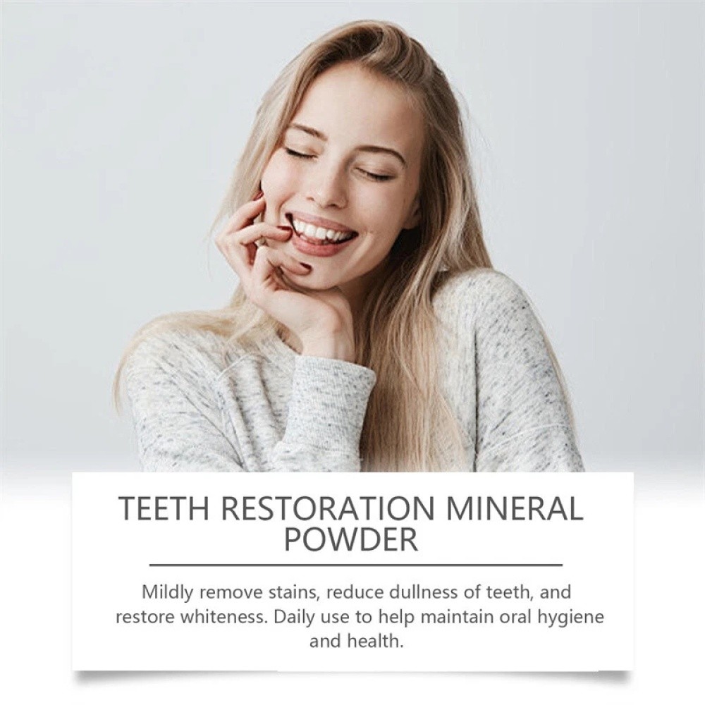 2X Purple Restoration Mineral Tooth Powder for Teeth Whitening Gum Strengthening