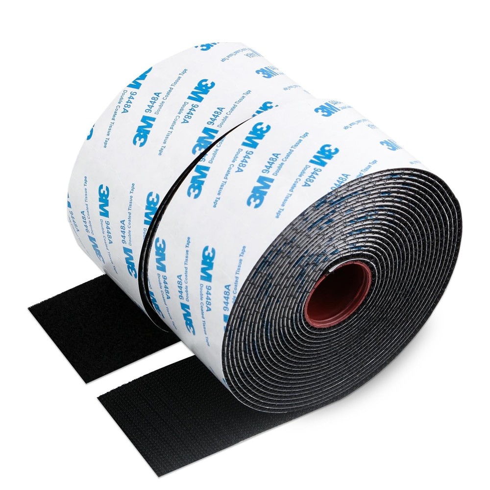 Durable 3M Hook and Loop Tape - 16.5ft x 2" for Indoor & Outdoor Projects