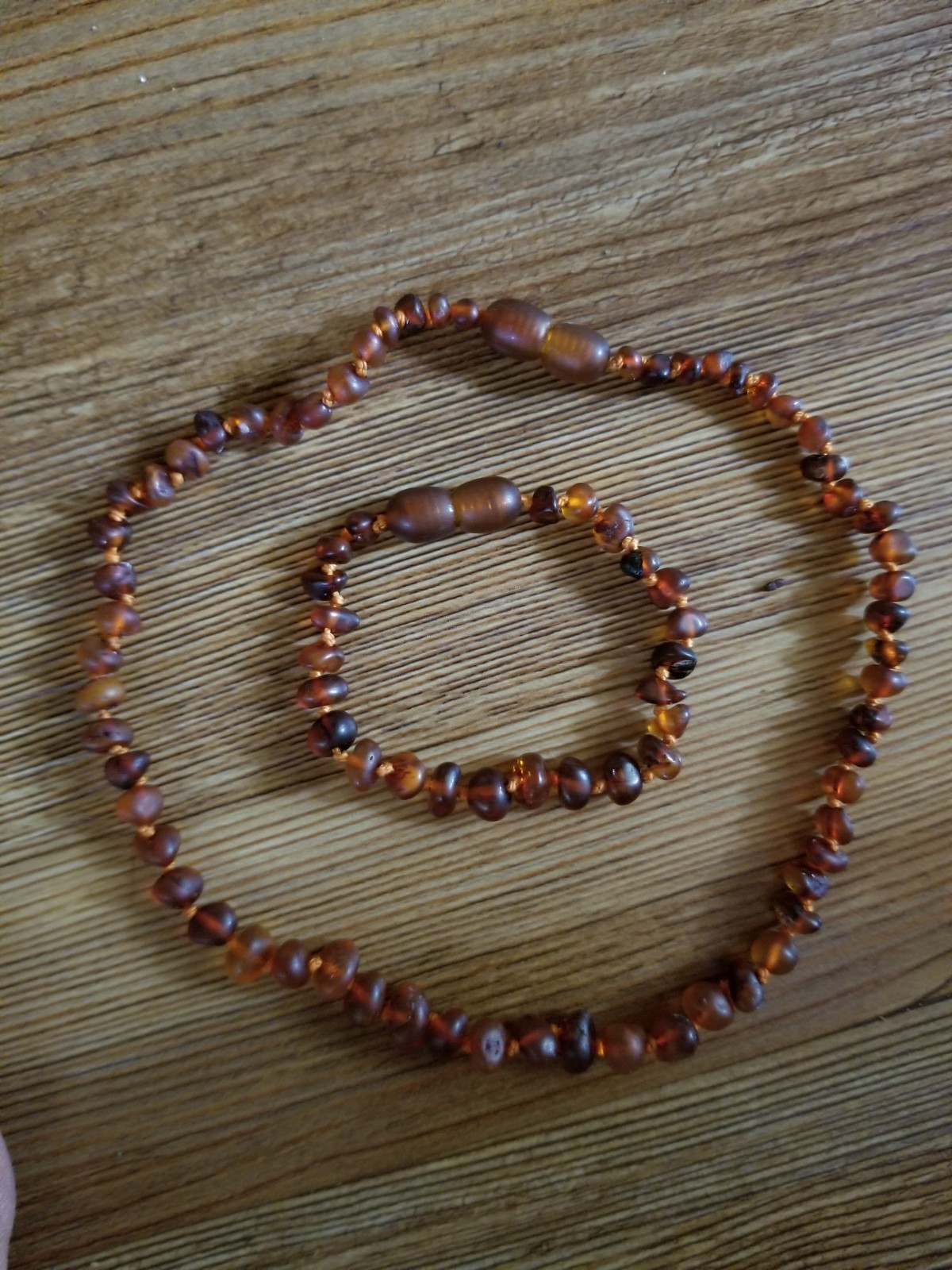 Puramber Genuine Baltic Origin Amber Necklace 12.5" and 5.5" Bracelet. New
