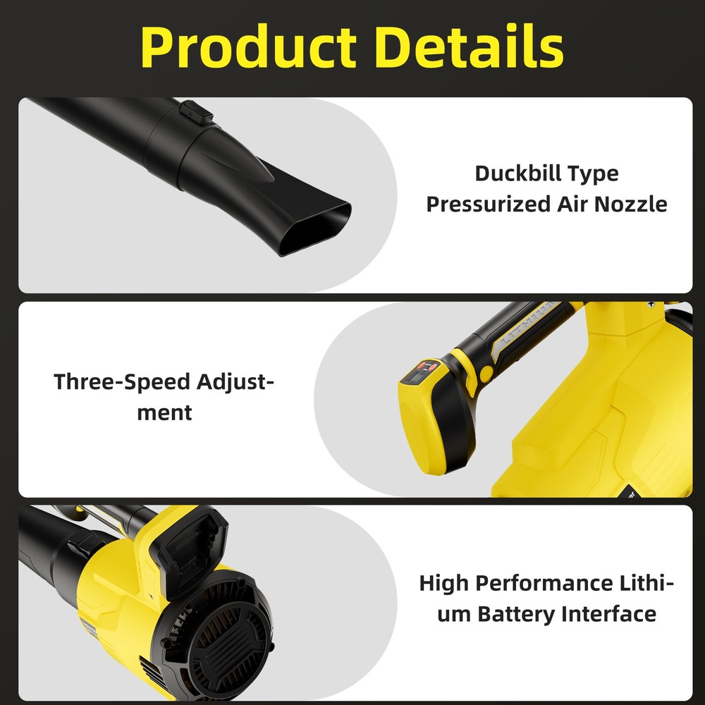 For DeWALT Battery DCB205 60V FlexVolt Brushless Handheld Axial Blower Tool