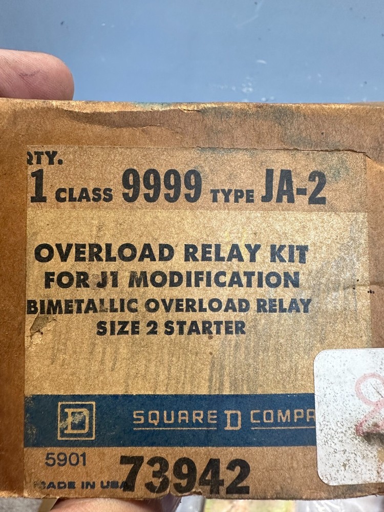 SQUARE D JA-2 OVERLOAD RELAY KIT FOR J1 MODIFICATION, NOS FREE SHIPPING