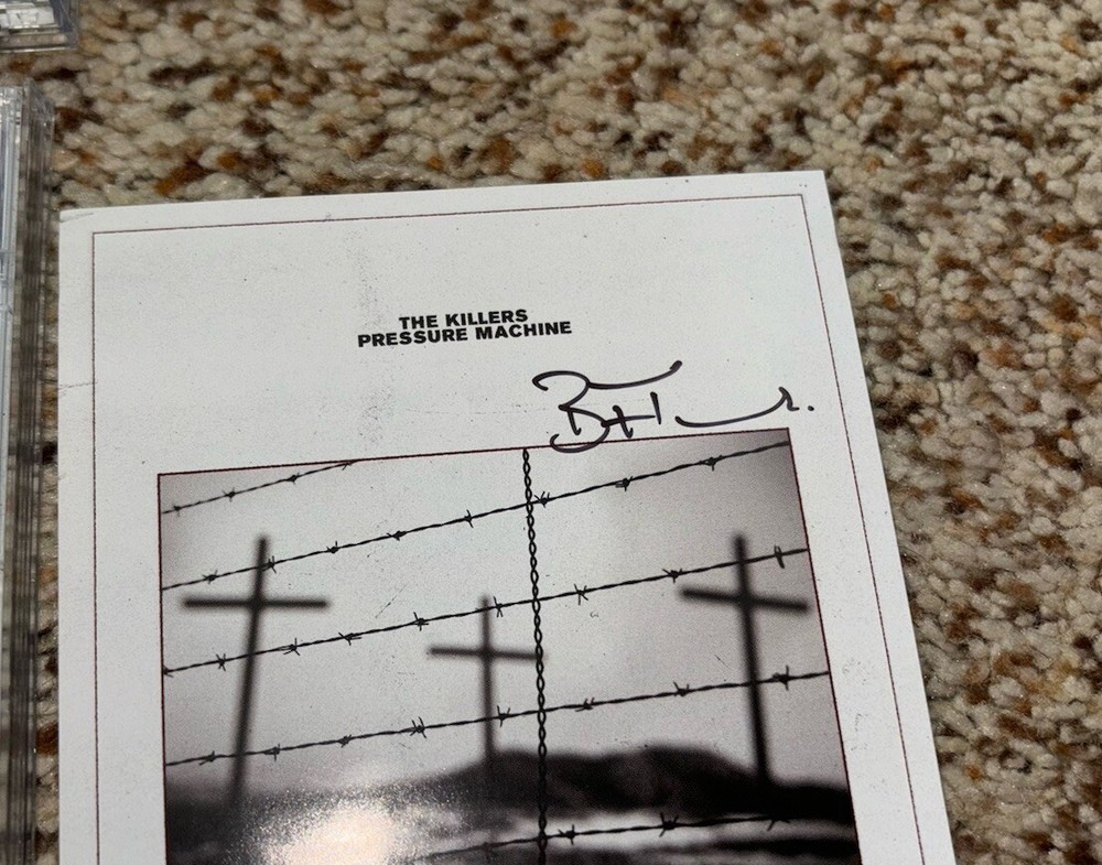 The Killers Signed Cds Brandon Flowers, Dave, Ronnie 3 CD Inserts