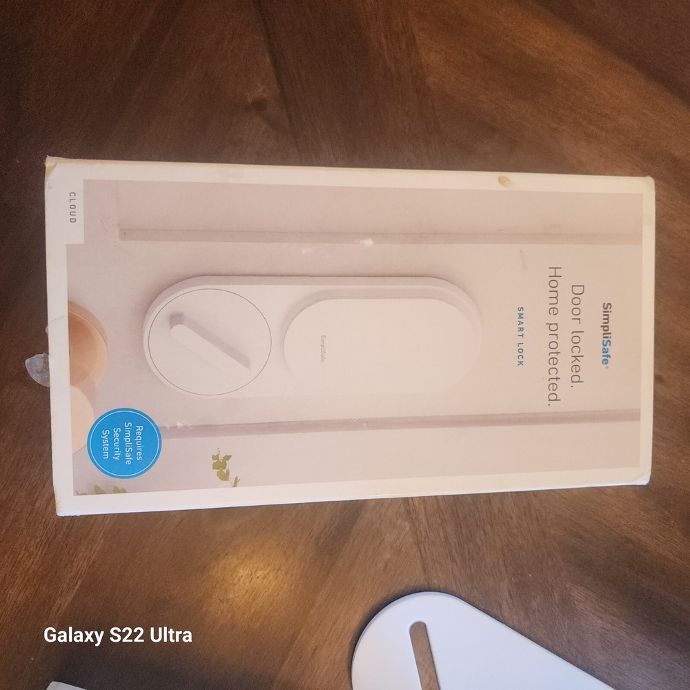 SimpliSafe Smart Lock & PIN Pad White Wireless Door Home Security