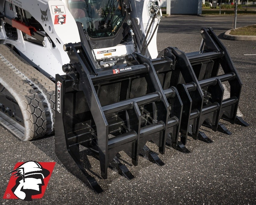 Extreme Heavy Duty Root Rake Grapple Attachment 84" for John Deere