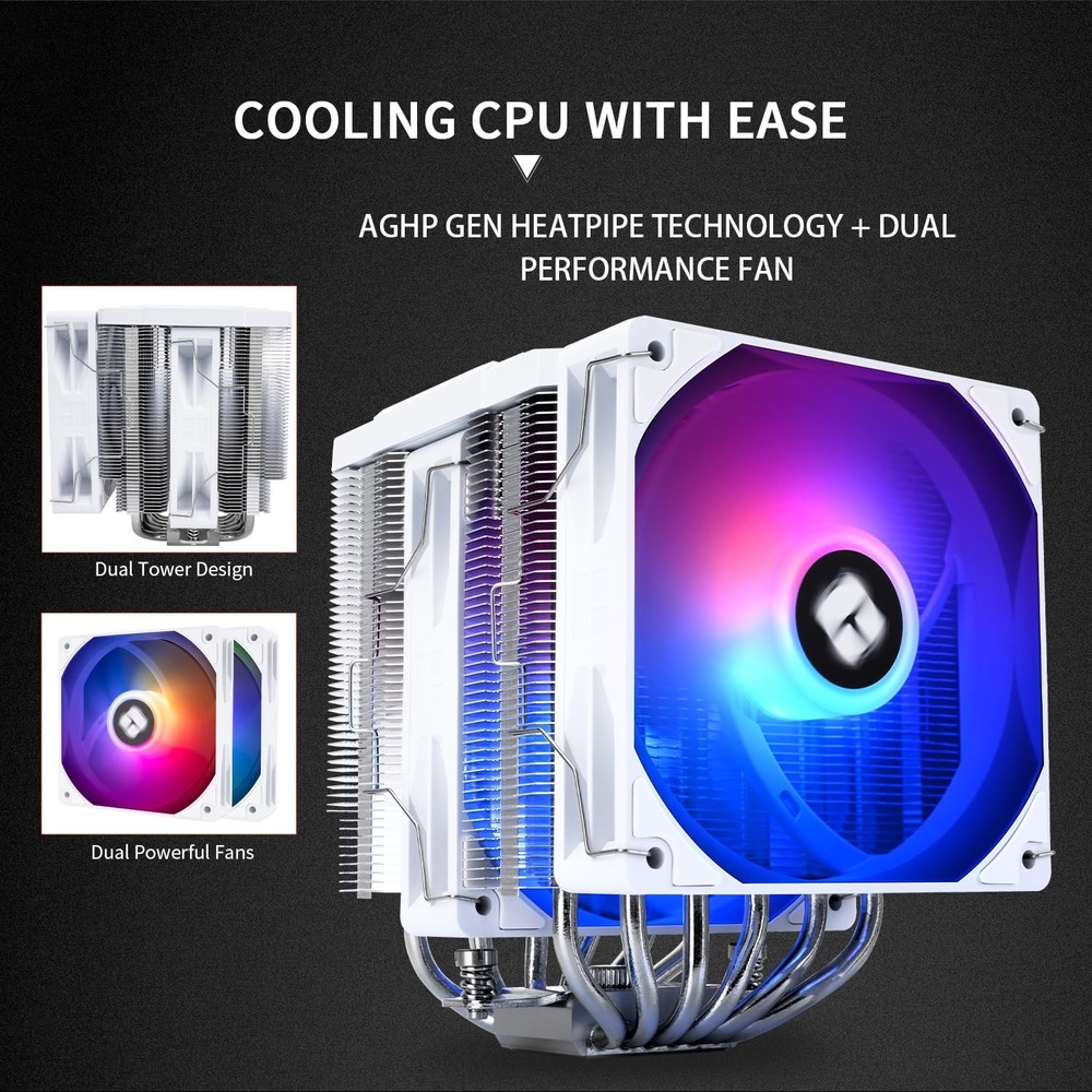 Thermalright Peerless Assassin 120 Digital ARGB White CPU Air Cooler,...