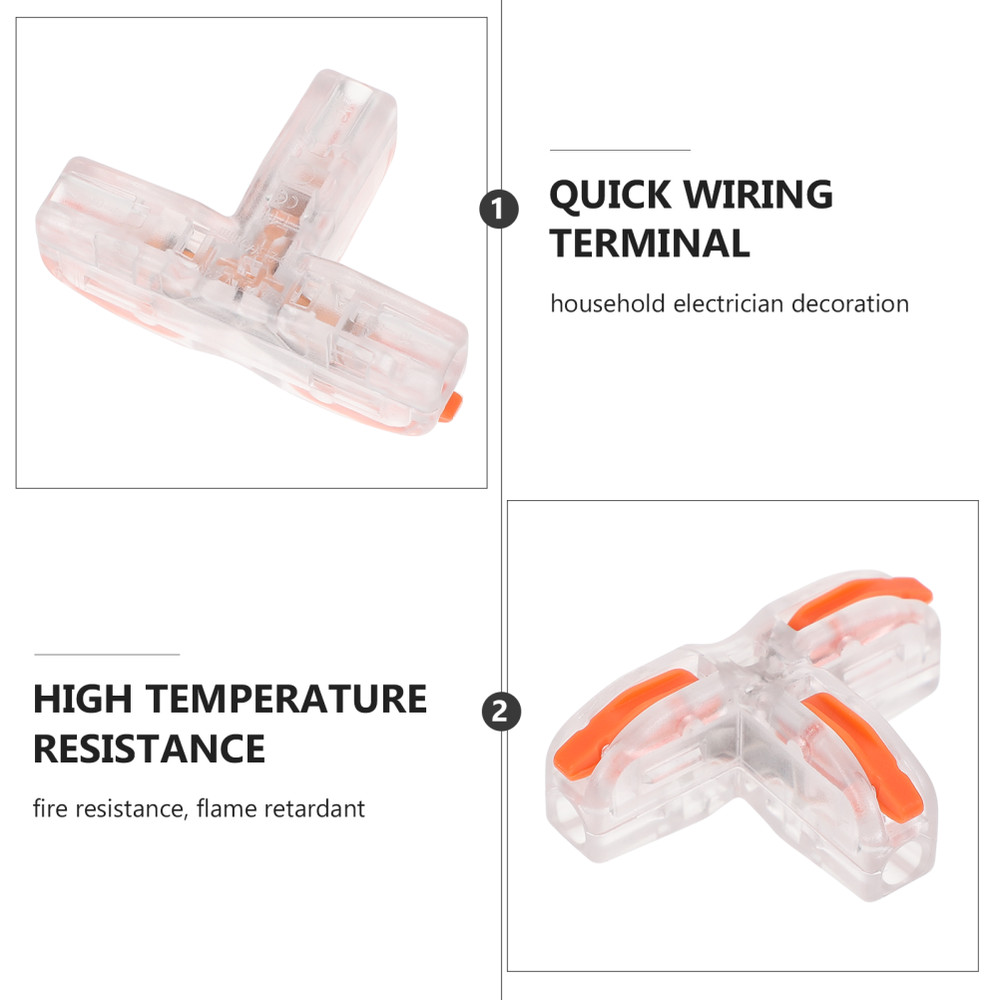 10 Pcs Wire Connectors Block Quick Splice Insulated Cable Terminals