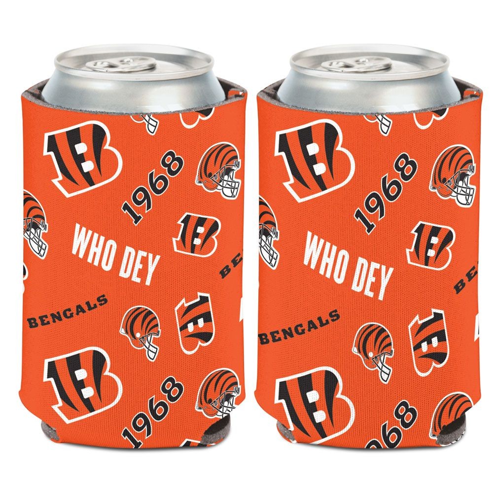 Cincinnati Bengals Can Cooler Scatterprint Design