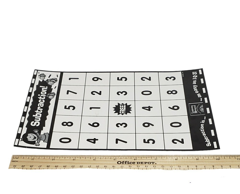 Math Bingo Game Addition Subtraction Teaching Educational Home School Classroom