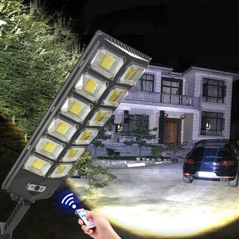 Commercial 1000000LM LED Outdoor Dusk to Dawn Solar Street Light Road Area Lamp