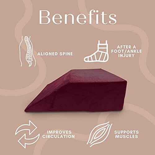 Trickonometry Leg Elevation Pillow with Memory Foam and Wash_