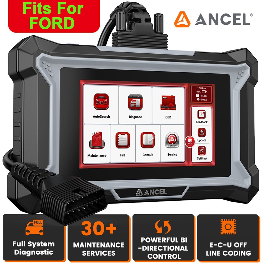 ANCEL DS160 for FORD Bidirectional OBD2 Scanner Car Diagnostic Tool ECU Coding