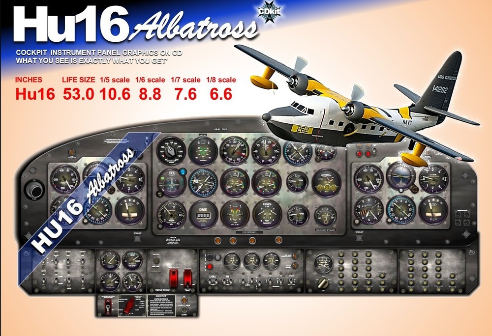 HU16 ALBATROSS COCKPIT instrument panel CDkit