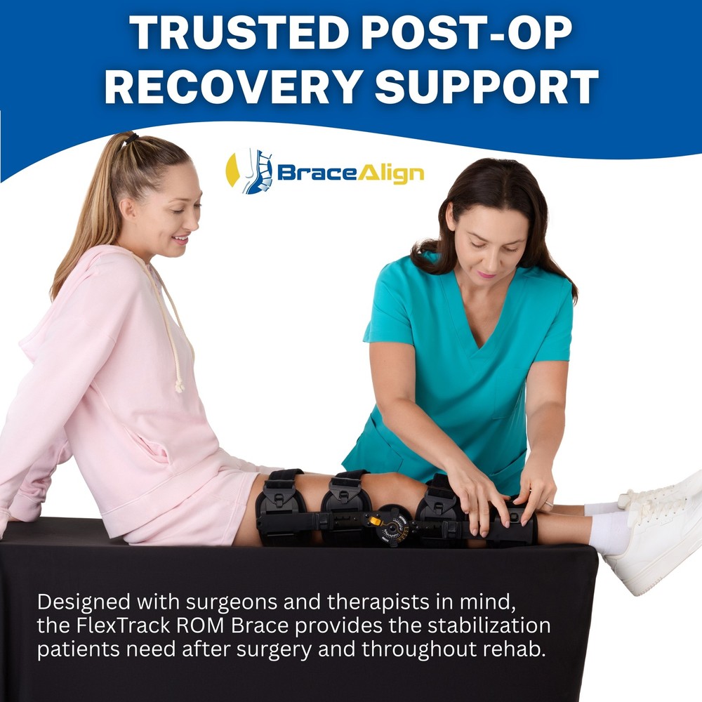 Brace Align FlexTrack ROM Telescoping Hinged Knee Brace – Adjustable Support