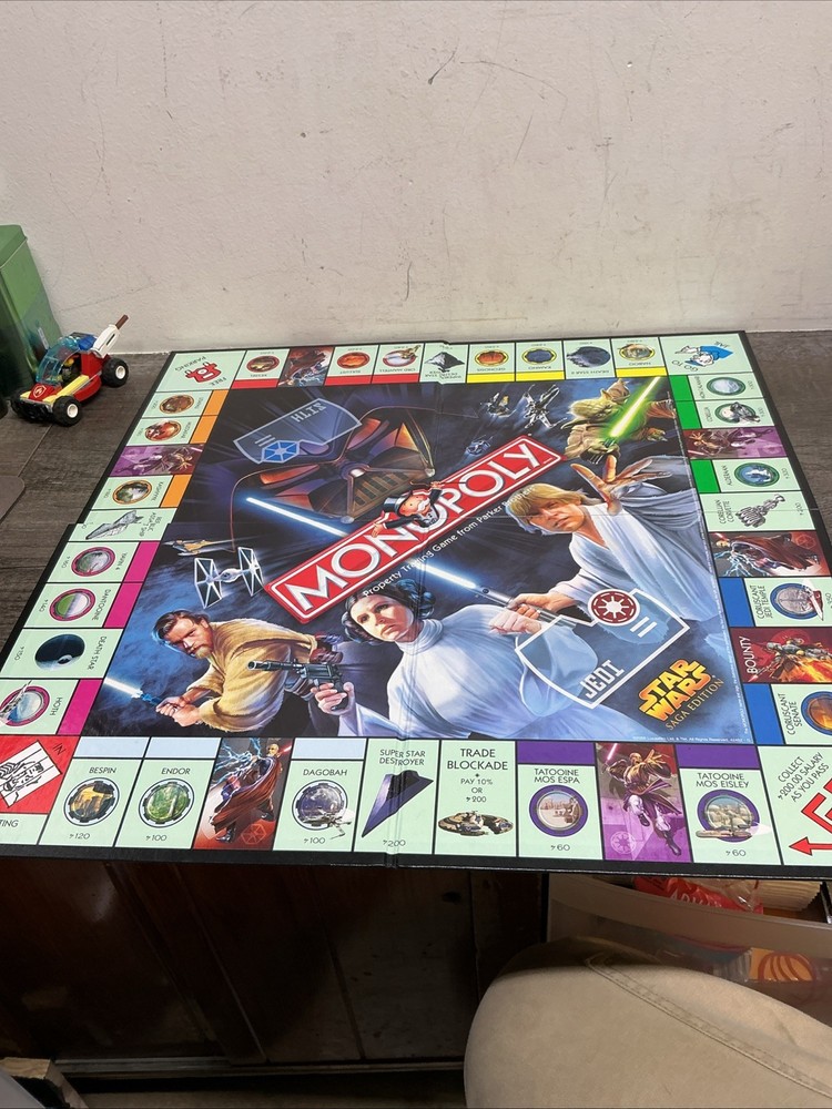 2005 Star Wars Monopoly Replacement Game Board And Instruction Book