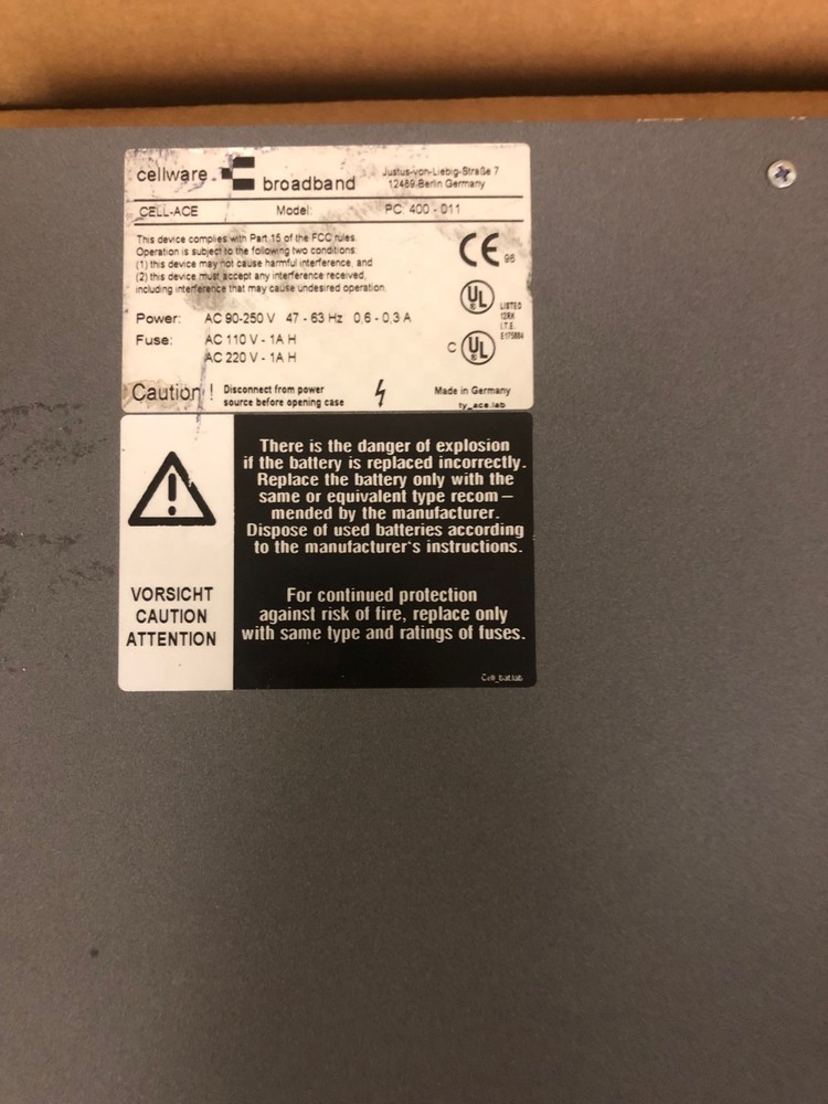 Cellware Broadband Cell ACE PC 400-011 Protocol Converter