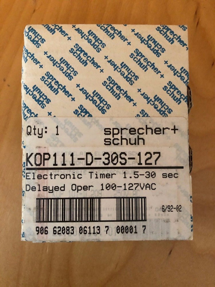 Sprecher & Schuh KOP111-D-30S-127 Timer