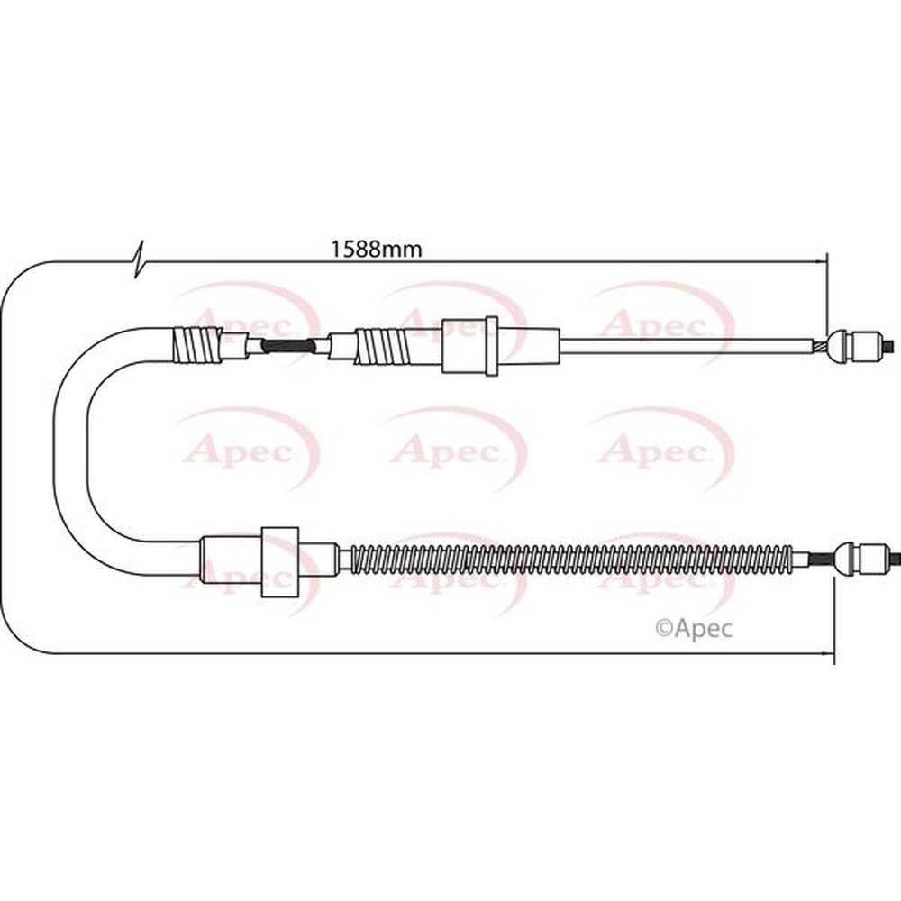 Apec Brake Cable CAB1404 - Engineered for Performance to Match OE Quality