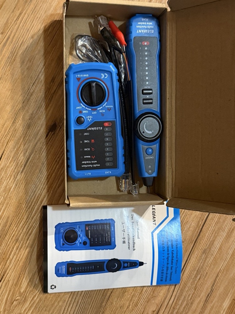 Elegiant Multi-function Wire Tracker Cable Tester RJ11 RJ45 BNC EN61010-1