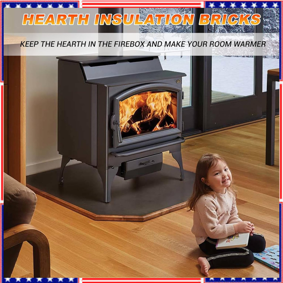 12 Pack Fire Bricks High Temp Insulated Firebrick for Wood Stove Fireplace