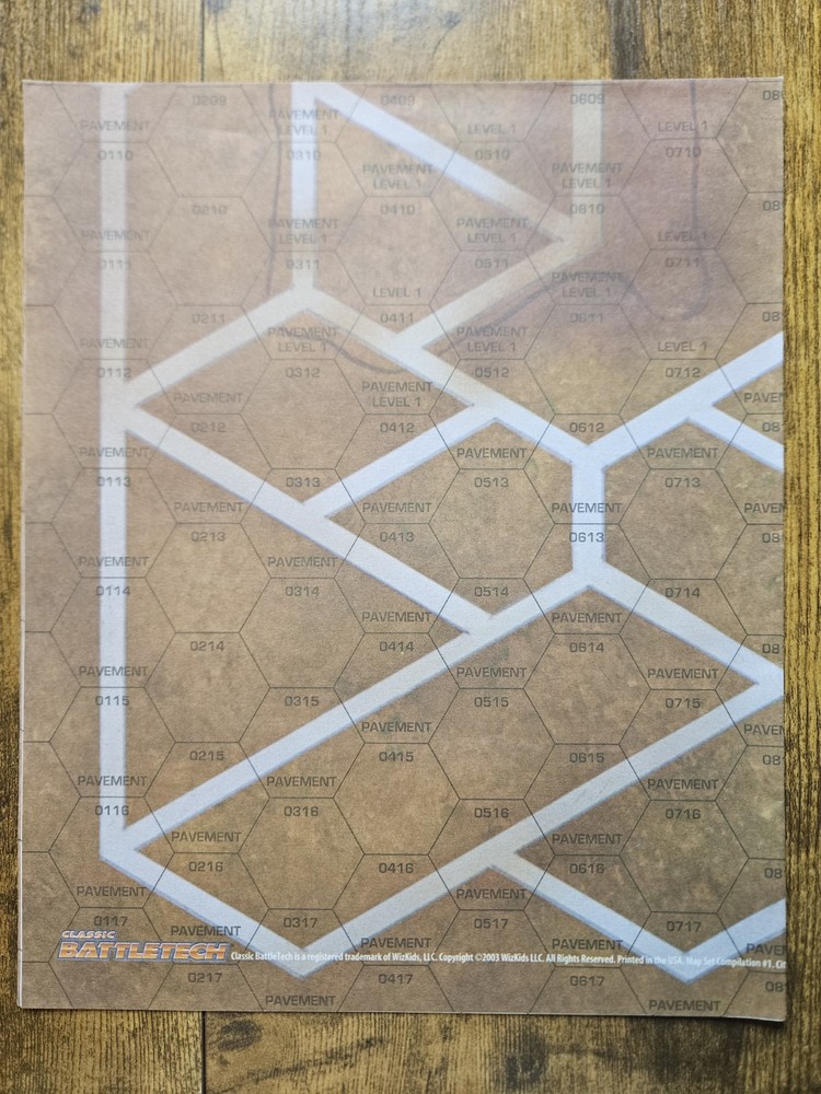 Classic Battletech 2003 Map Set Compilation #1 - 22 Total Maps (Missing Two) VG