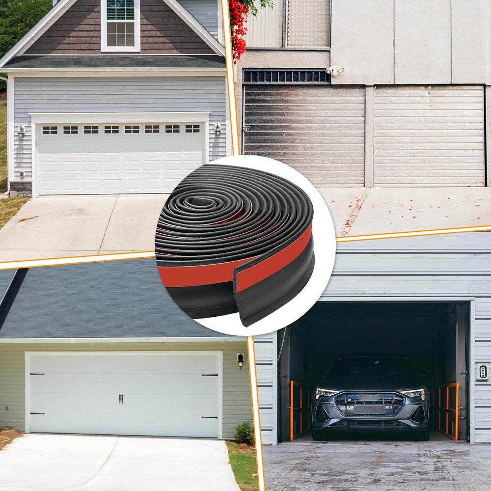 Universal Garage Door Threshold Seals Bottom Rubber Replacement, weatherproofing