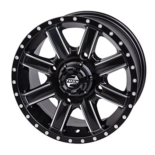 TUSK 4/156 Cascade Wheel 14x7 5.0 + 2.0 Machined/Black for UTV