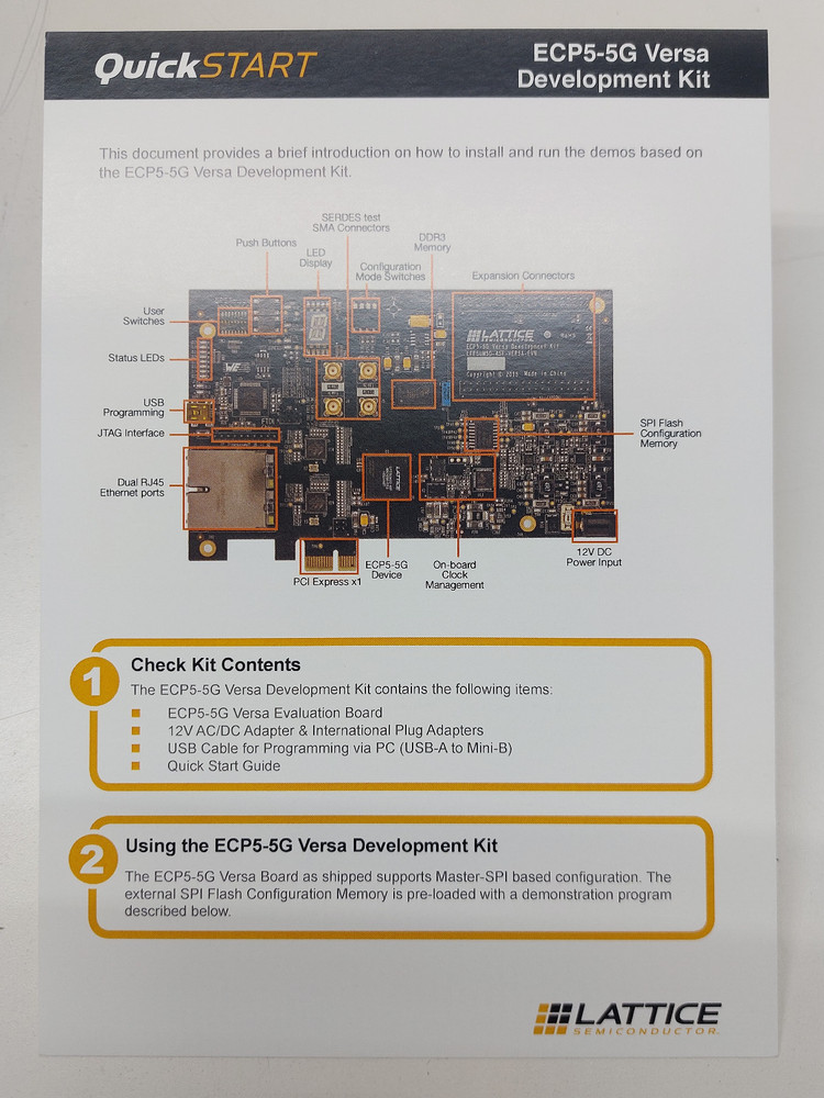 Lattice ECP5-5G Versa Development Kit LFE5UM5G-45F-VERSA-EVN