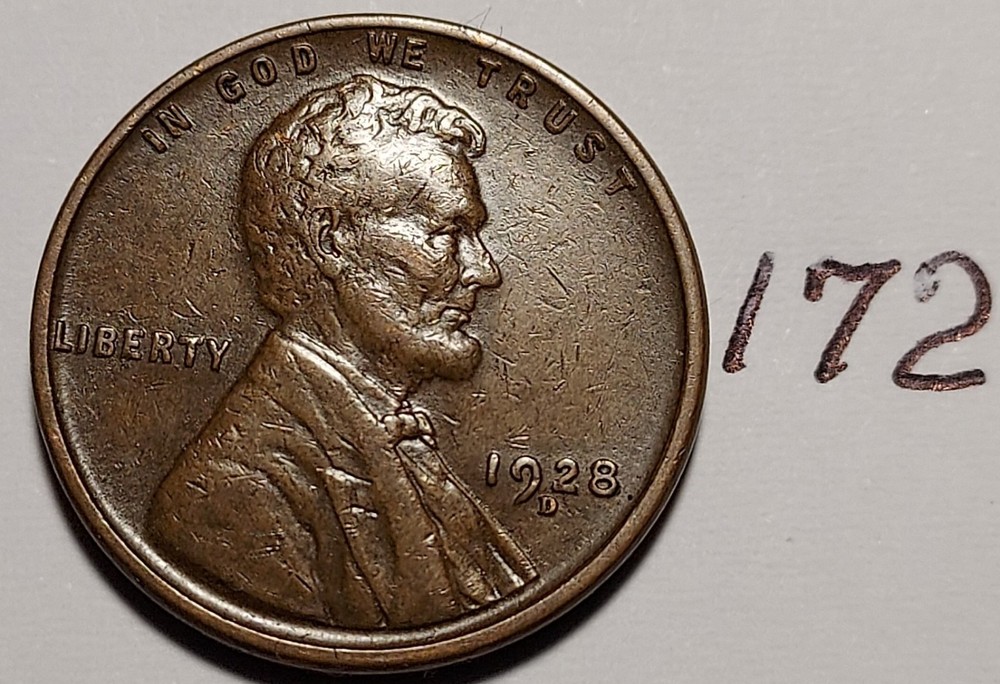 1928-D Lincoln Wheat Cent       #172