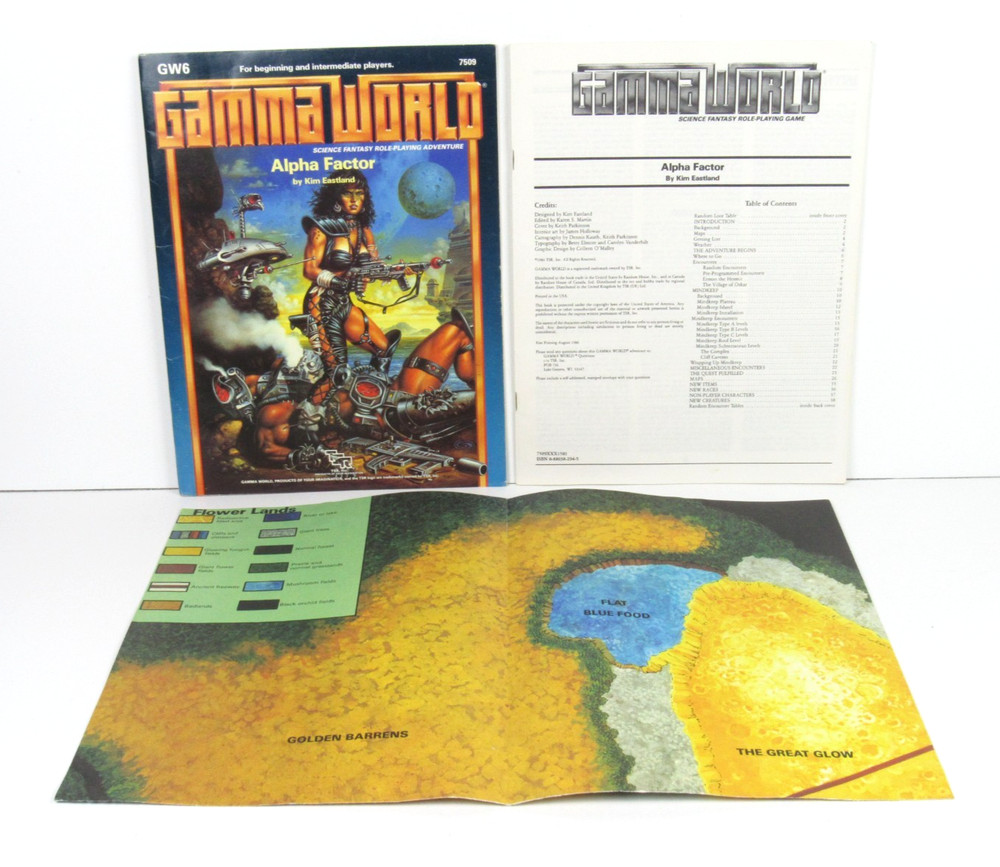 Gamma World GW6 Alpha Factor 1986 TSR7509 Original Has Map
